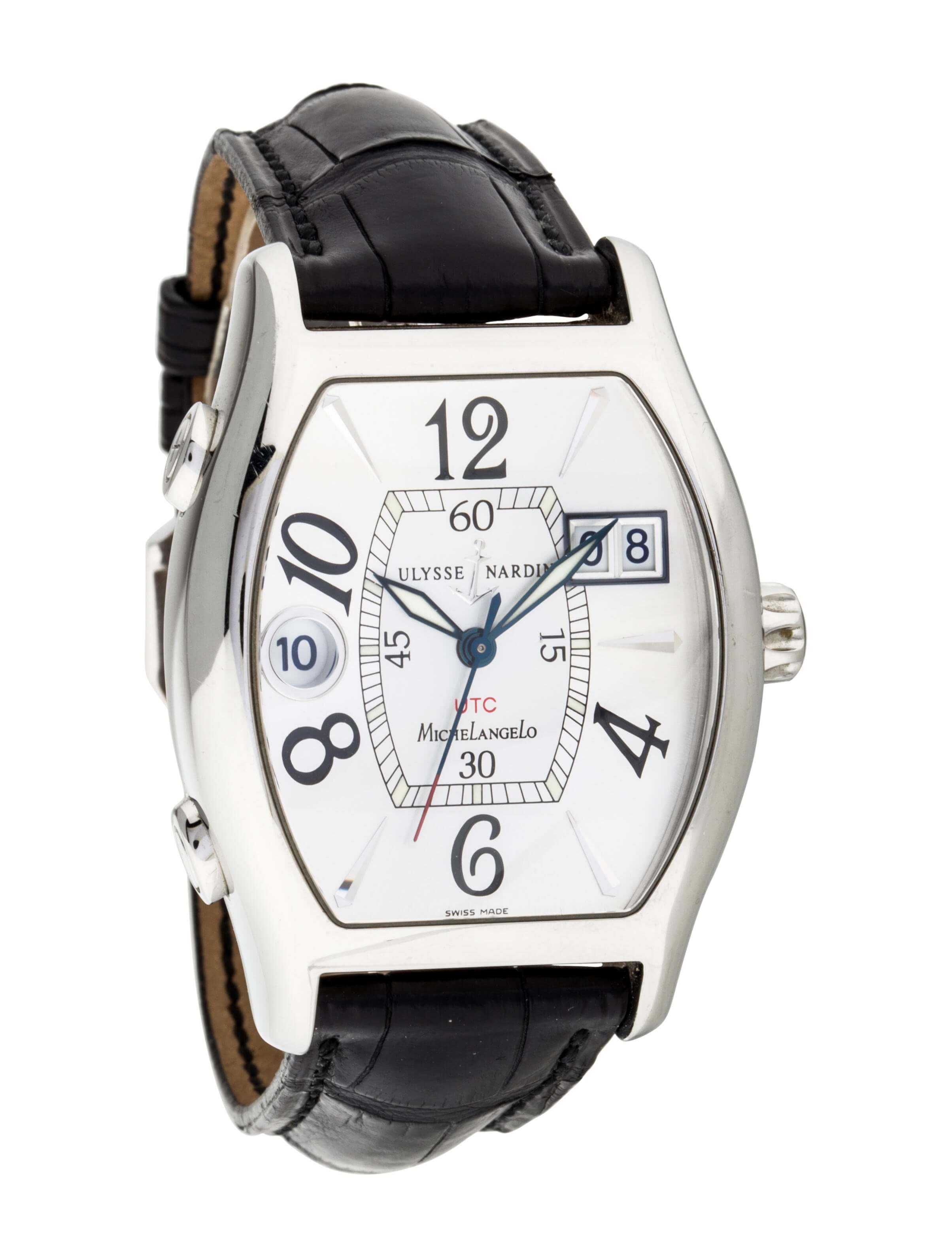 Ulysse Nardin Michelangelo UTC Dual Time (SS / Silver / Leather)